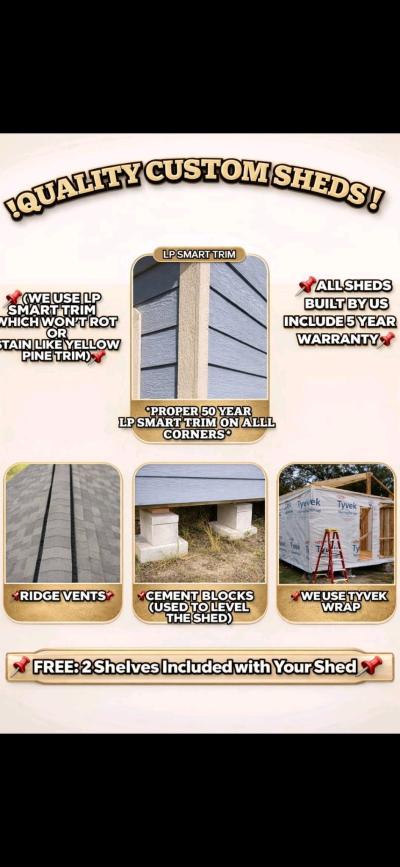 12x 20 GABLE INCLUDES 3 windows 1 double shed door - Thumbnail 4