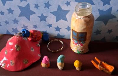 mushroom gnome set keychain - Thumbnail 3