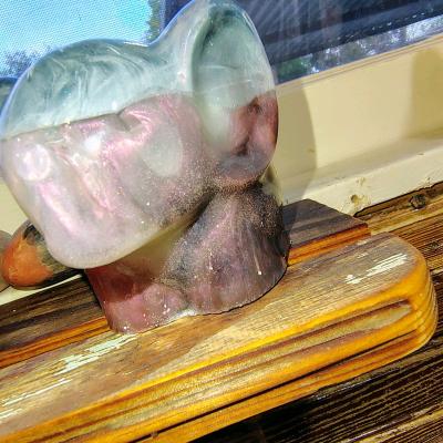 small succulent planter red white and blue elephant handmade - Thumbnail 4