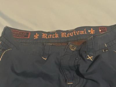 rock revival men blue cargo shorts size 32 - Thumbnail 2
