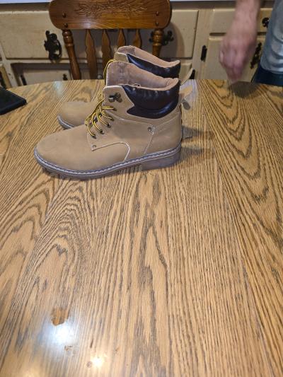 mens tan work boots size 10 - Thumbnail 3