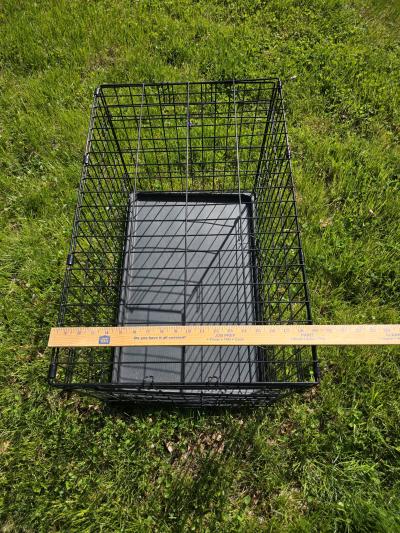 Folding Medium Black Metal Dog Cage - Thumbnail 3