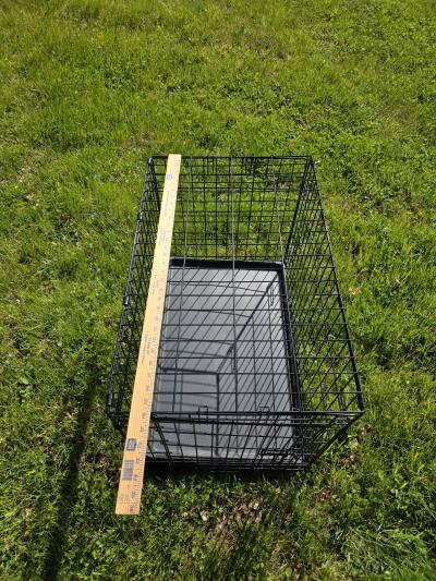 Folding Medium Black Metal Dog Cage - Thumbnail 2